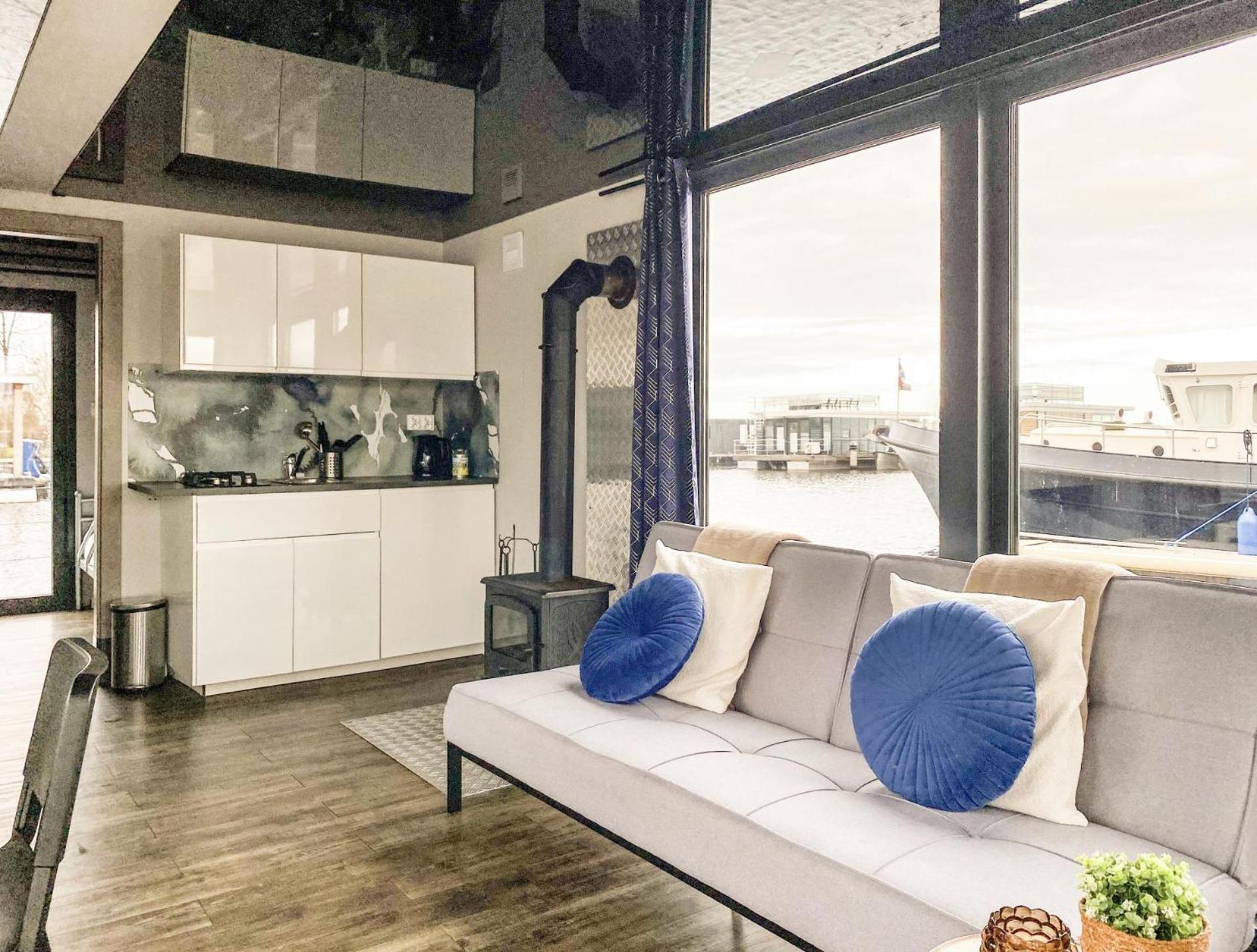 Houseboat Blue Sneekermeer Offingawier Exterior foto