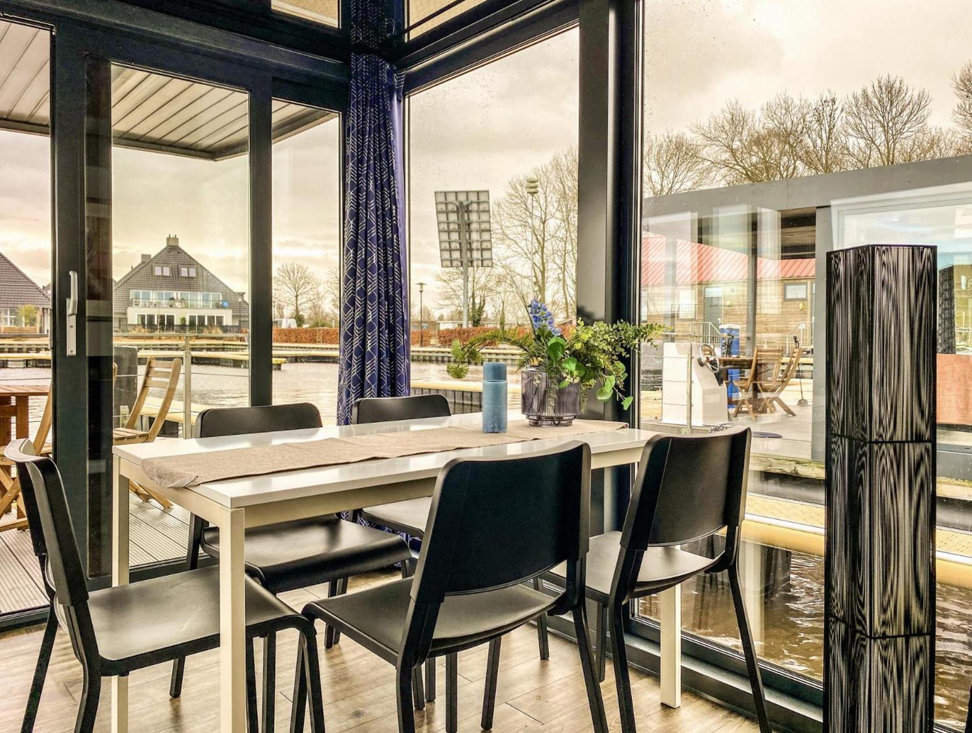 Houseboat Blue Sneekermeer Offingawier Exterior foto